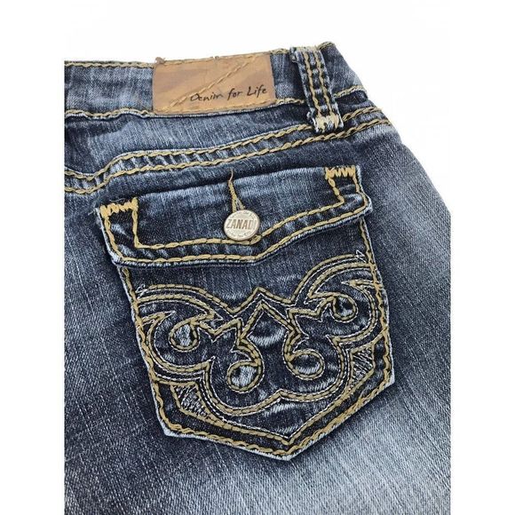 Zanadi Denim for Life Blue Jeans Med Wash Size 7 30 x 31 - Picture 3 of 4